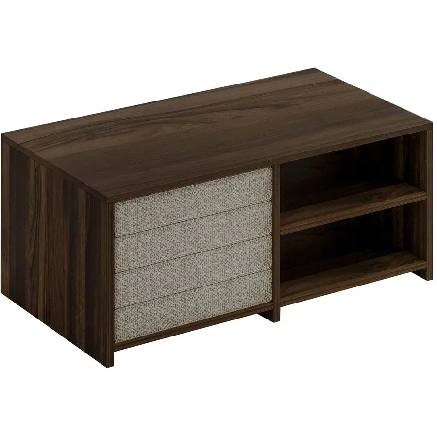 Salontisch Georis Nussbaum 100% Melaminbeschichtete Kiefer B 90 T 45 cm