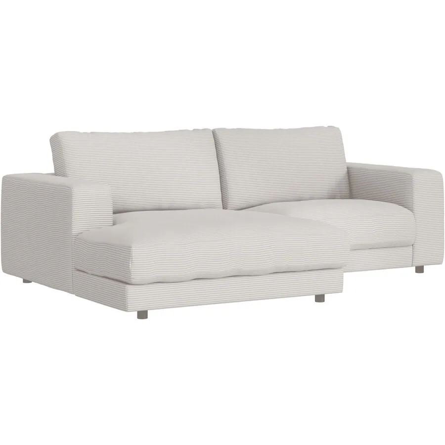 Ecksofa Ava Links Bezug: 88% Polyester, 12% Polyacryl snow B 240 T 170 cm - Möbel Konfigurator: Traummöbel individuell zusammenstellen