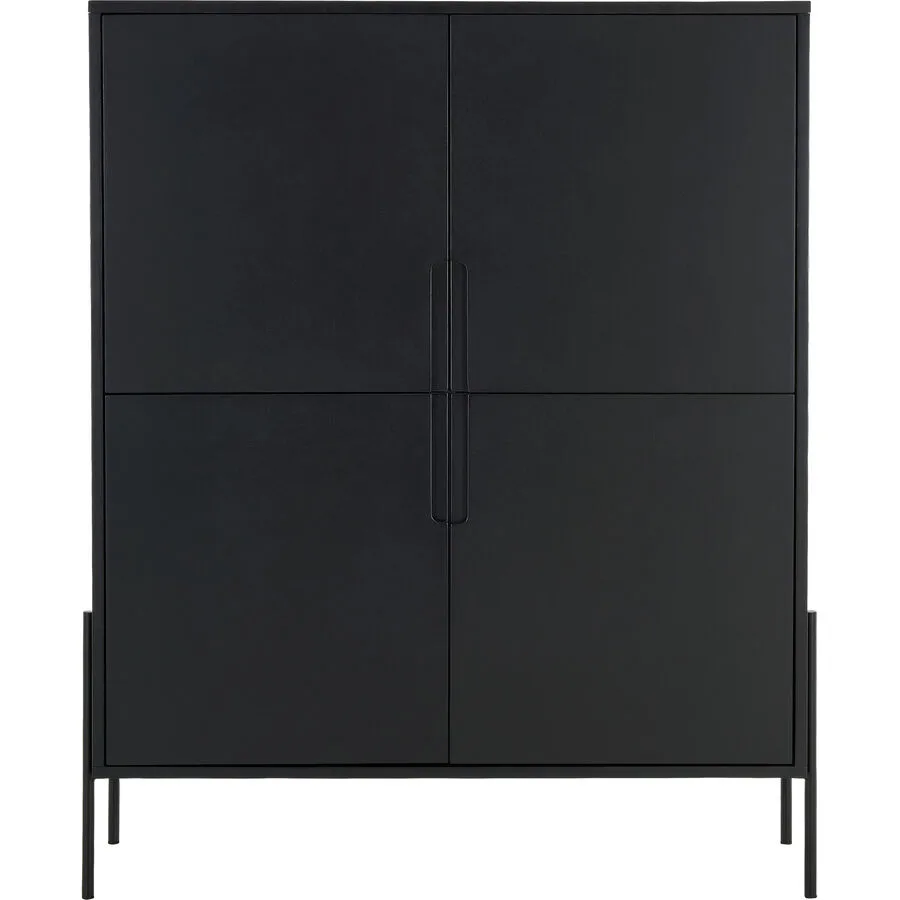 Highboard Lykos Schwarz MDF 40 cm 140 cm