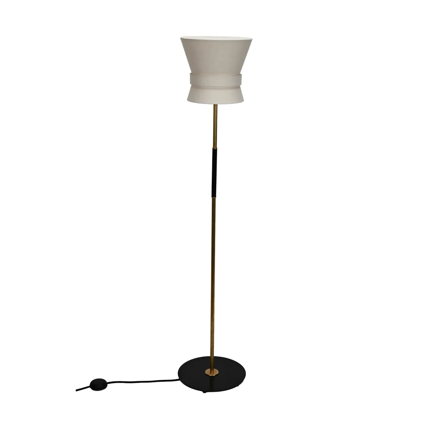 Örsjö Belysning Bow Stehleuchte Rohmessing-cream white, klein 147 cm