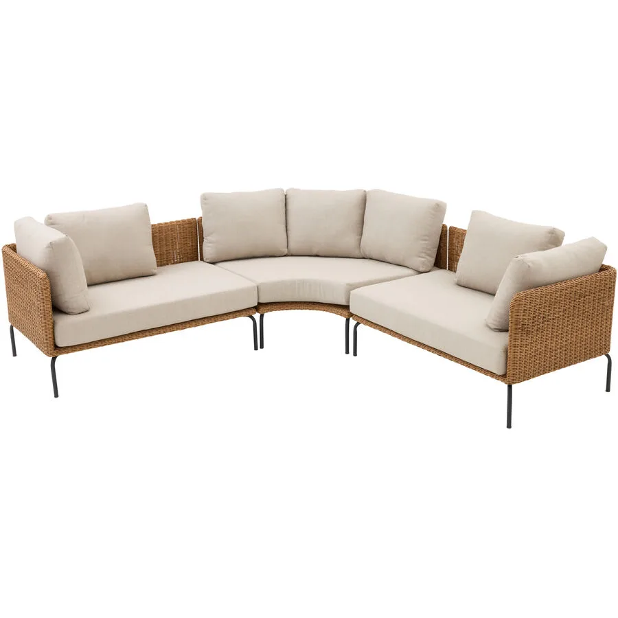 Gartenlounge Venta Braun Stahl T 230 H 65 cm