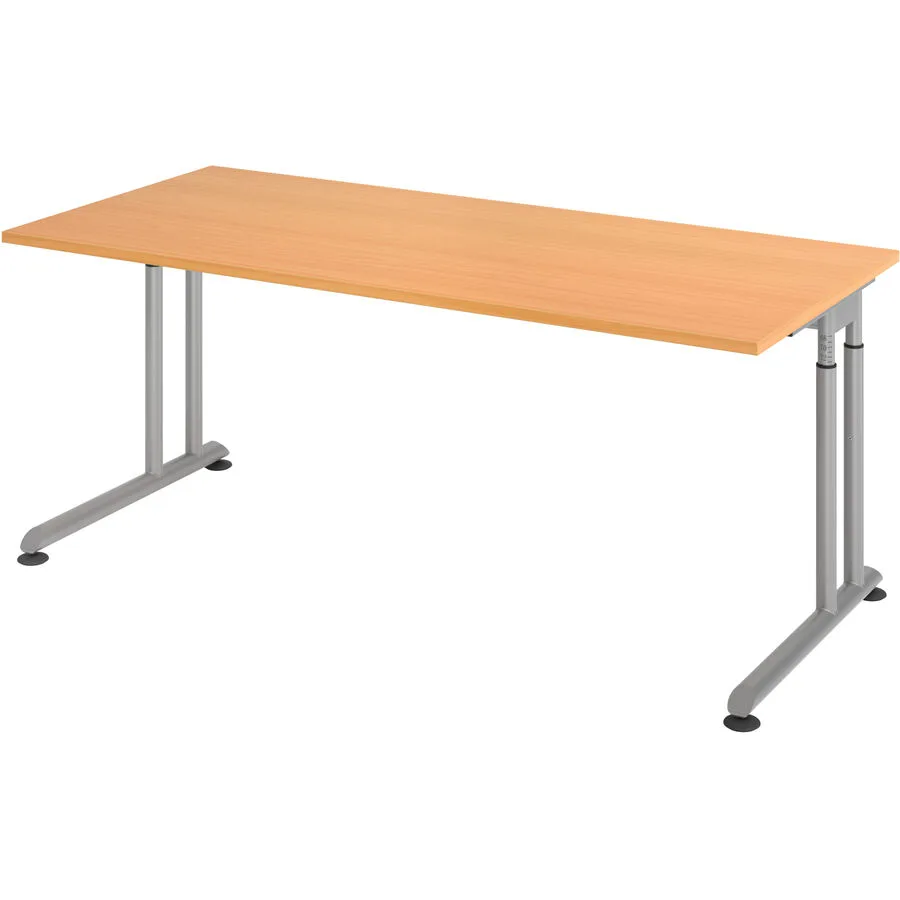 Schreibtisch Office buche Holzwerkstoff Höhenverstellbar B 180 T 80 cm