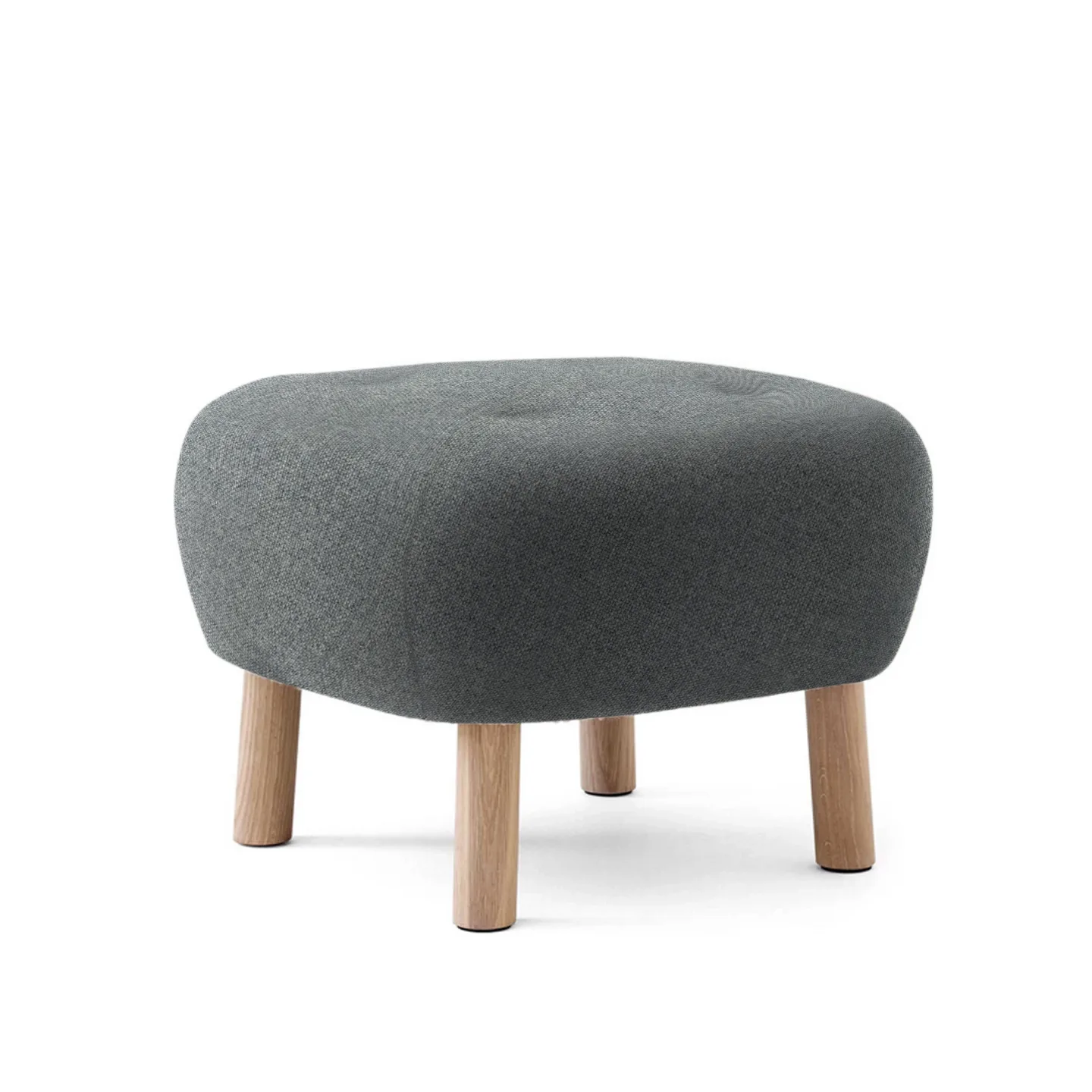 &Tradition - Little Petra Pouf - Hallingdal 130/Oak - Fotpallar - Viggo Boesen - Grå