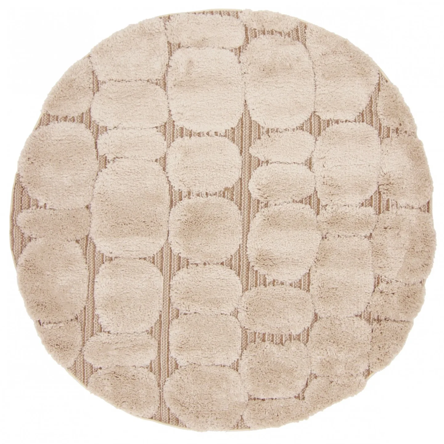 Runde tepper - Fondi (beige) (Størrelse: Ø 240 cm)