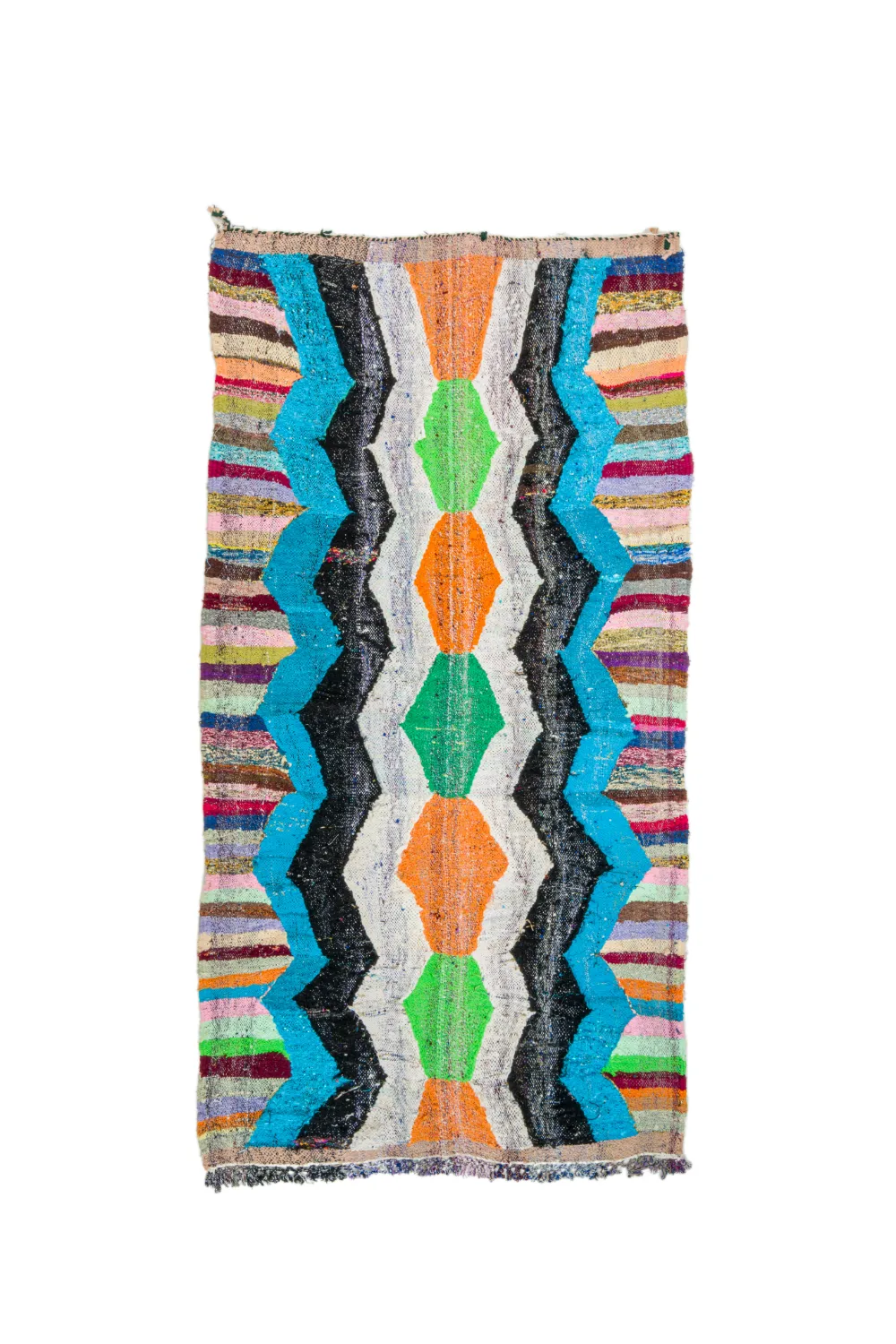 Marokkansk Boucherouite-teppe 135 x 145 cm (Størrelse: 135 x 145 cm)