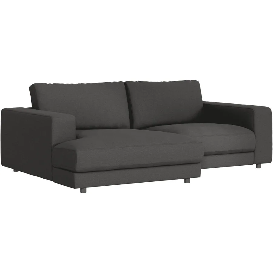 Ecksofa Ava Links Bezug: 100% Polyester anthrazit B 240 T 170 cm - Möbel Konfigurator: Traummöbel individuell zusammenstellen