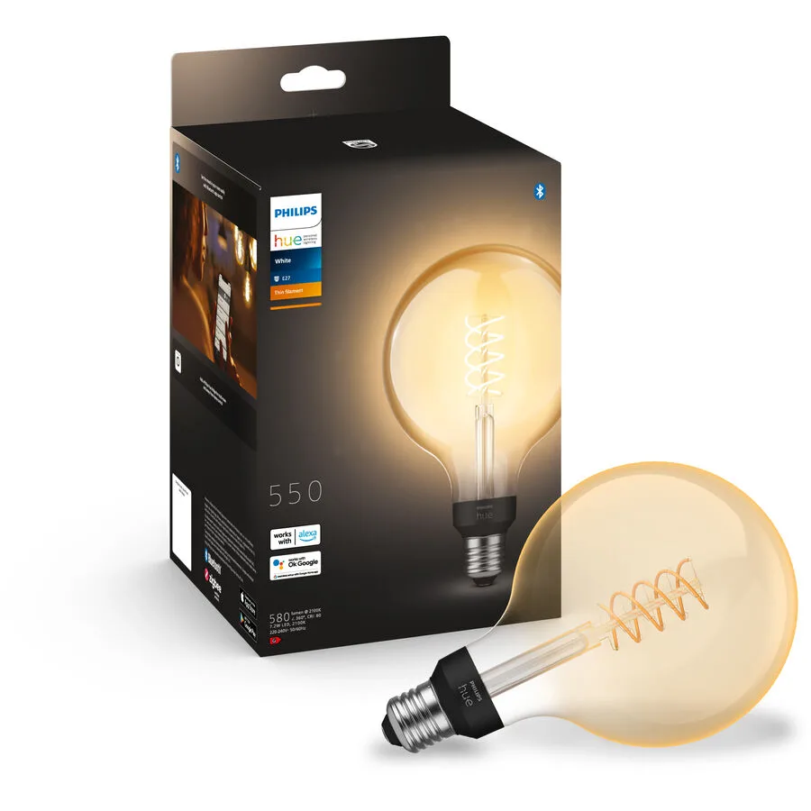 Leuchtmittel Philips Hue Kunststoff E27 7 W - Farbe: Transparent - LED - Lichtfarbe: Extra warmweiss