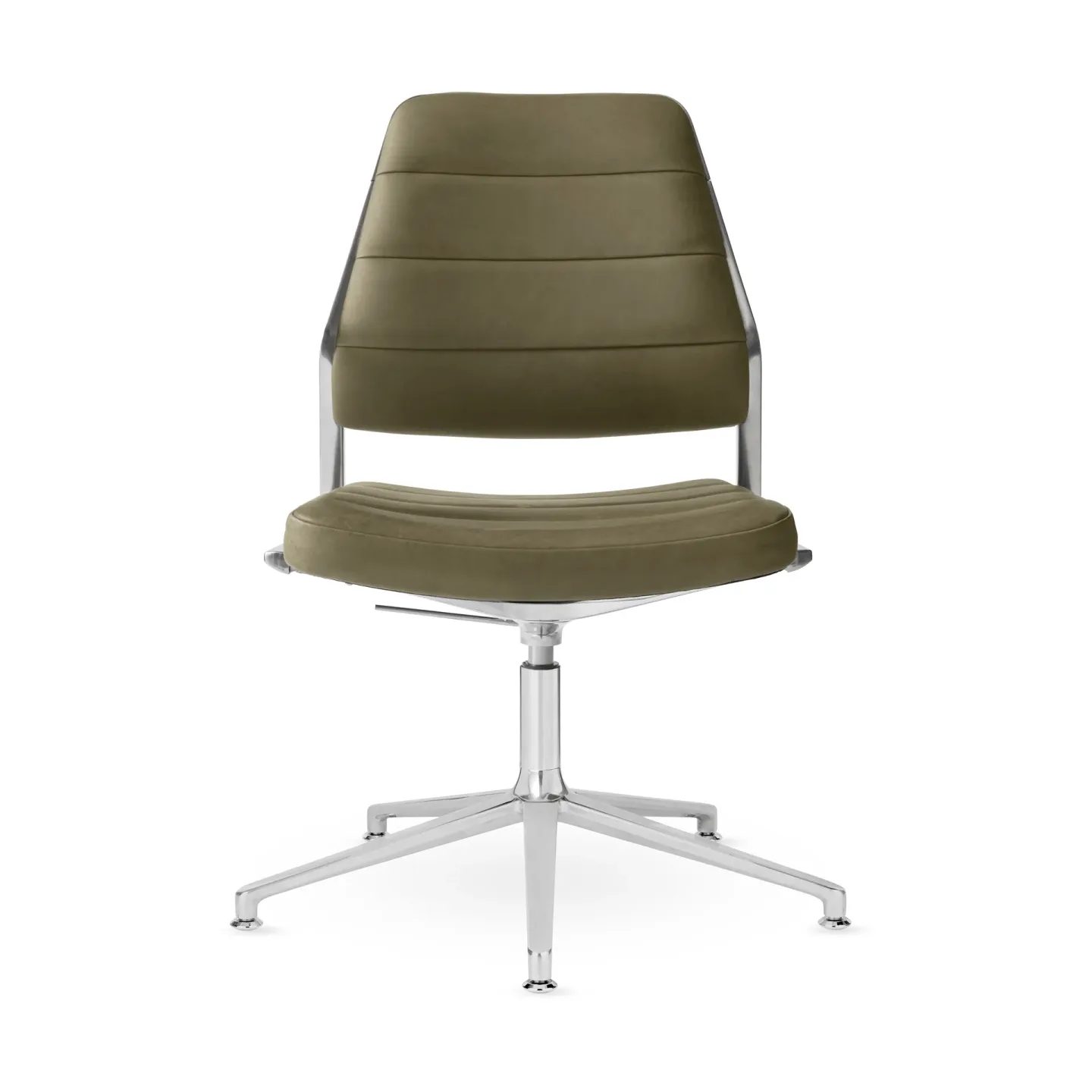 Vipp Vipp454+ Swivel chair kontorsstol Bosco leather green-polished aluminium