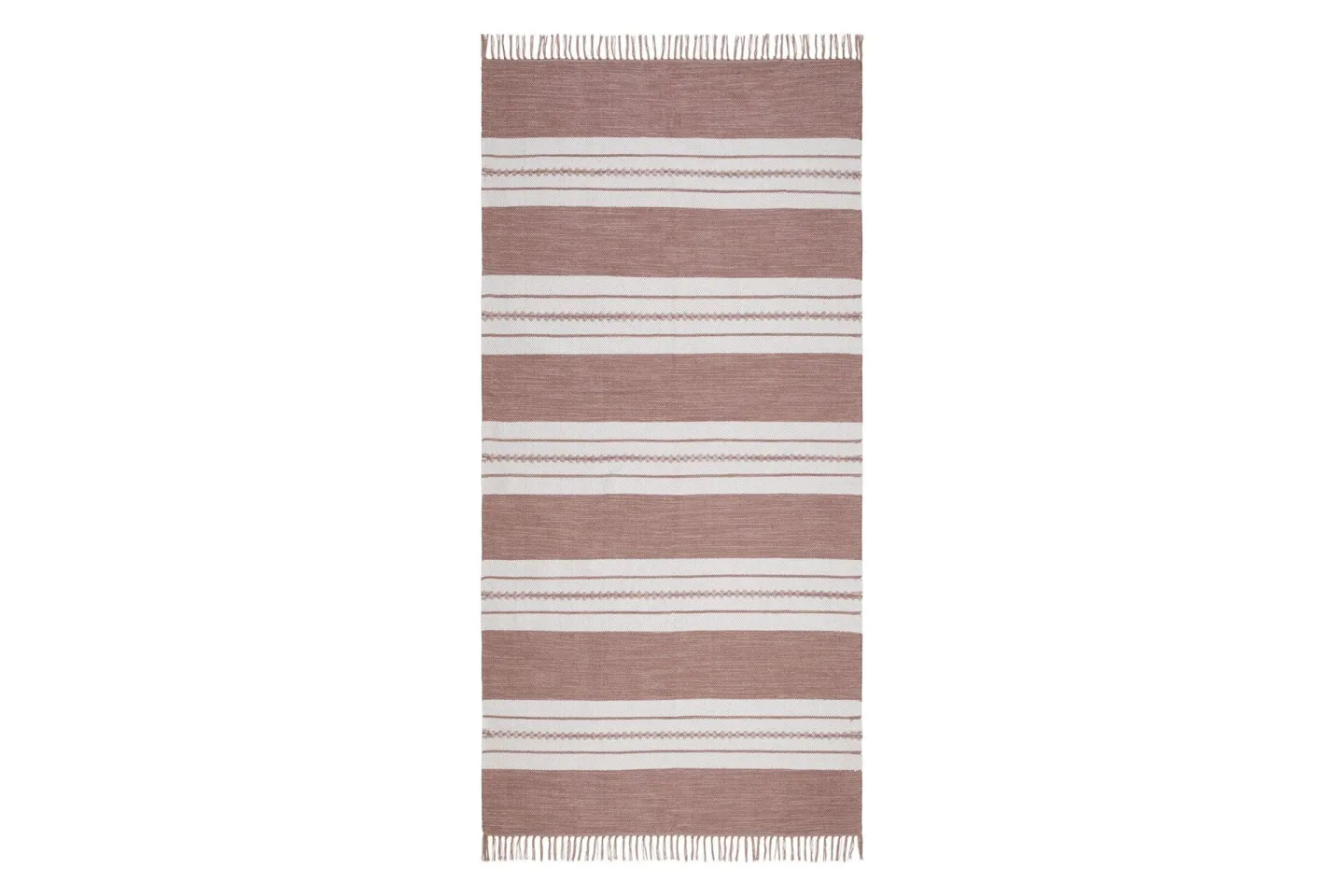 Sund Bomullsmatta 75x150 cm Oval - Rosa