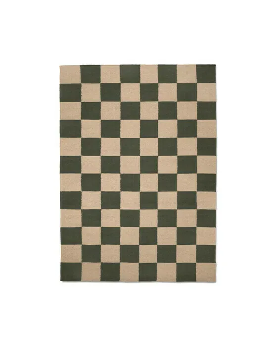 Square tæppe skovgrøn