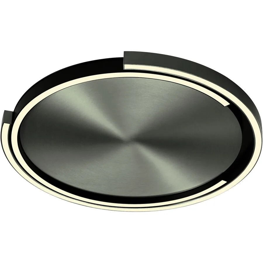 Designer-Deckenlampe Bankamp Rings bronze/anthrazit dimmbar D 55 cm - Farbe: Bronze/Anthrazit Eloxiert - LED - Lichtfarbe: Extra warmweiss - Material: