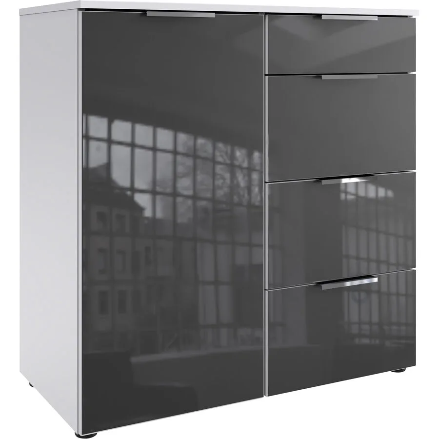 Kommode Sanko weiss/grau Holzwerkstoff B 81 H 84 cm