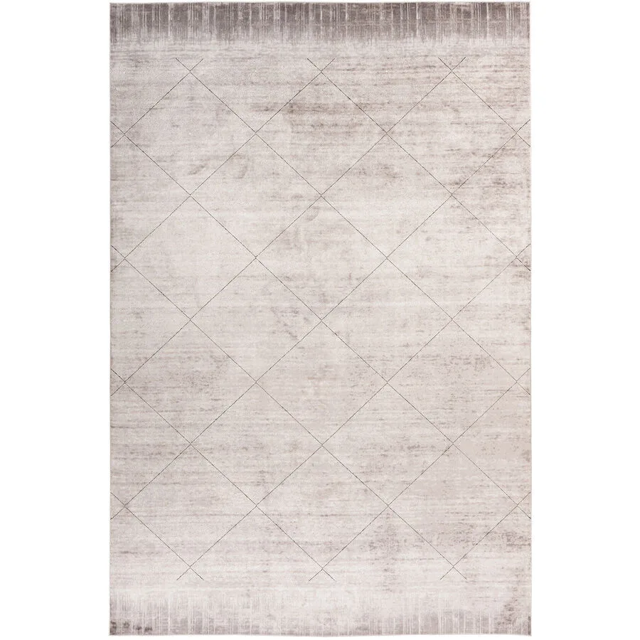 Teppich Eden hellgrau Anderes Muster Bambusseide 160 x 230 cm