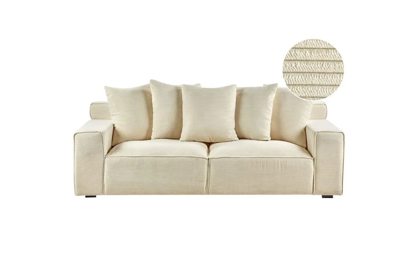 3-sitssoffa Viskan Beige, Manchestertyg - Beige, Manchestertyg