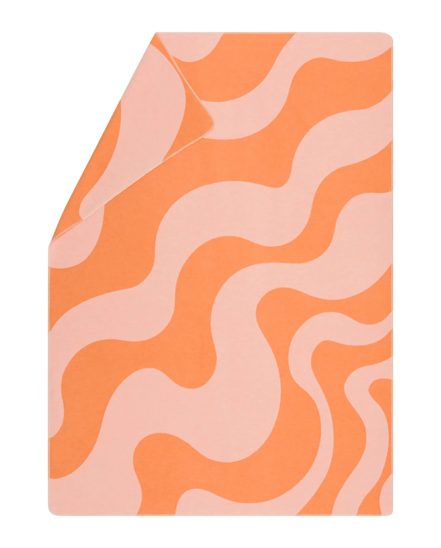 Sander AG Plaid Silvretta Retro Waves, Hellorange 140 x 200 cm | Schubiger Möbel