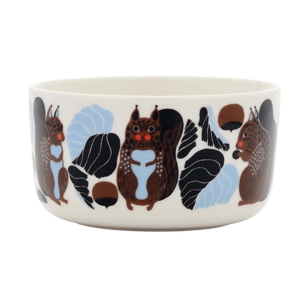 Marimekko Kurre skål 5 dl White-brown-black-light blue