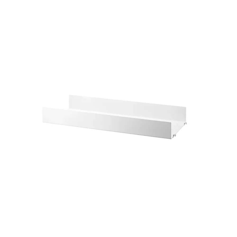 String String hyllplan metall vit, 58x20 cm, hög kant
