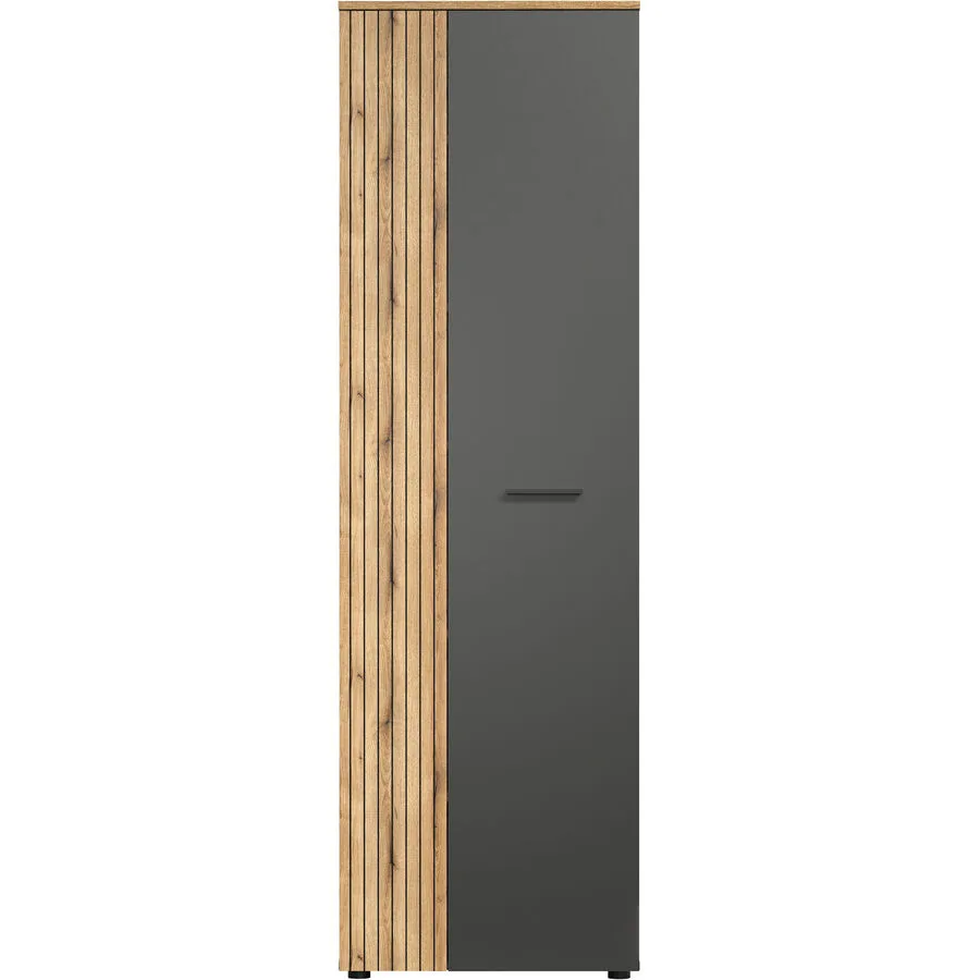 Garderobenschrank Kayleigh anthrazit Holzwerkstoff B 60 T 36 H 195 cm