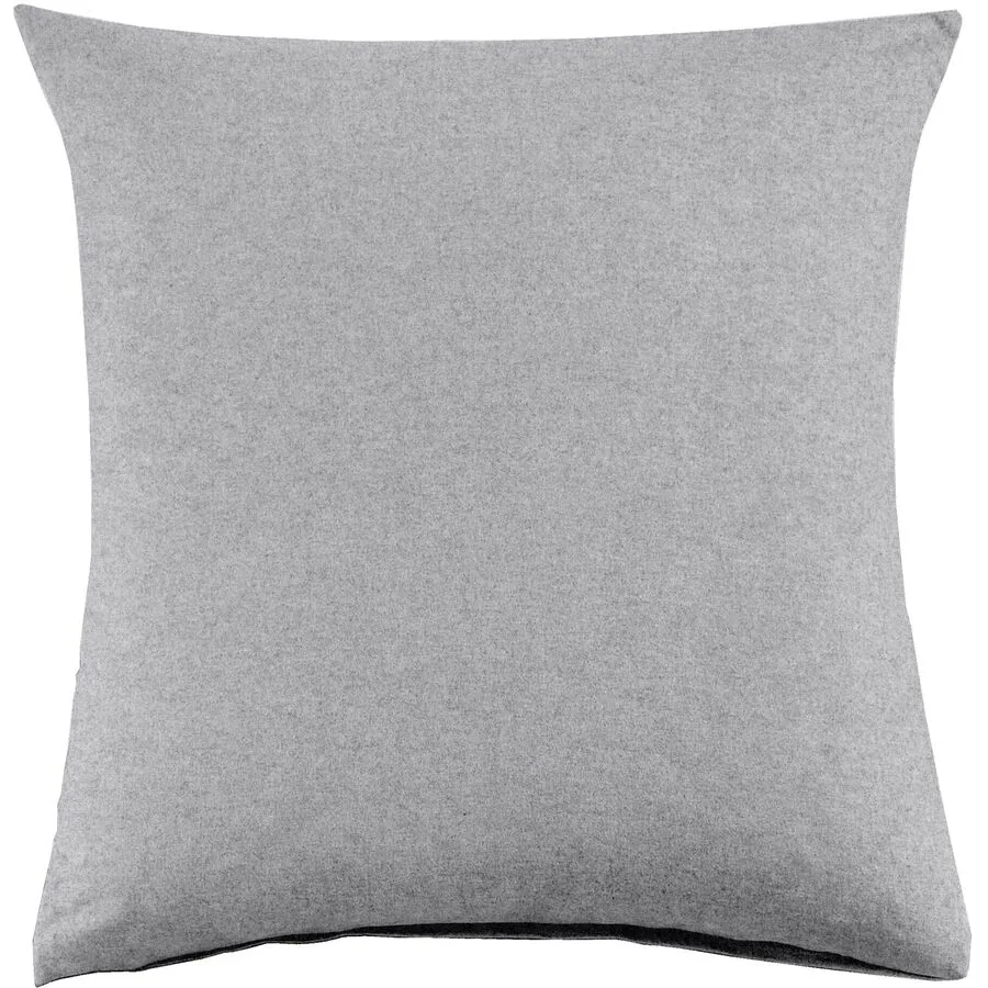 Kissenbezug Emma 65x65cm lightgrey - Farbe: hellgrau - Material: 100% Baumwoll-Flanell, Heather Melange Optik