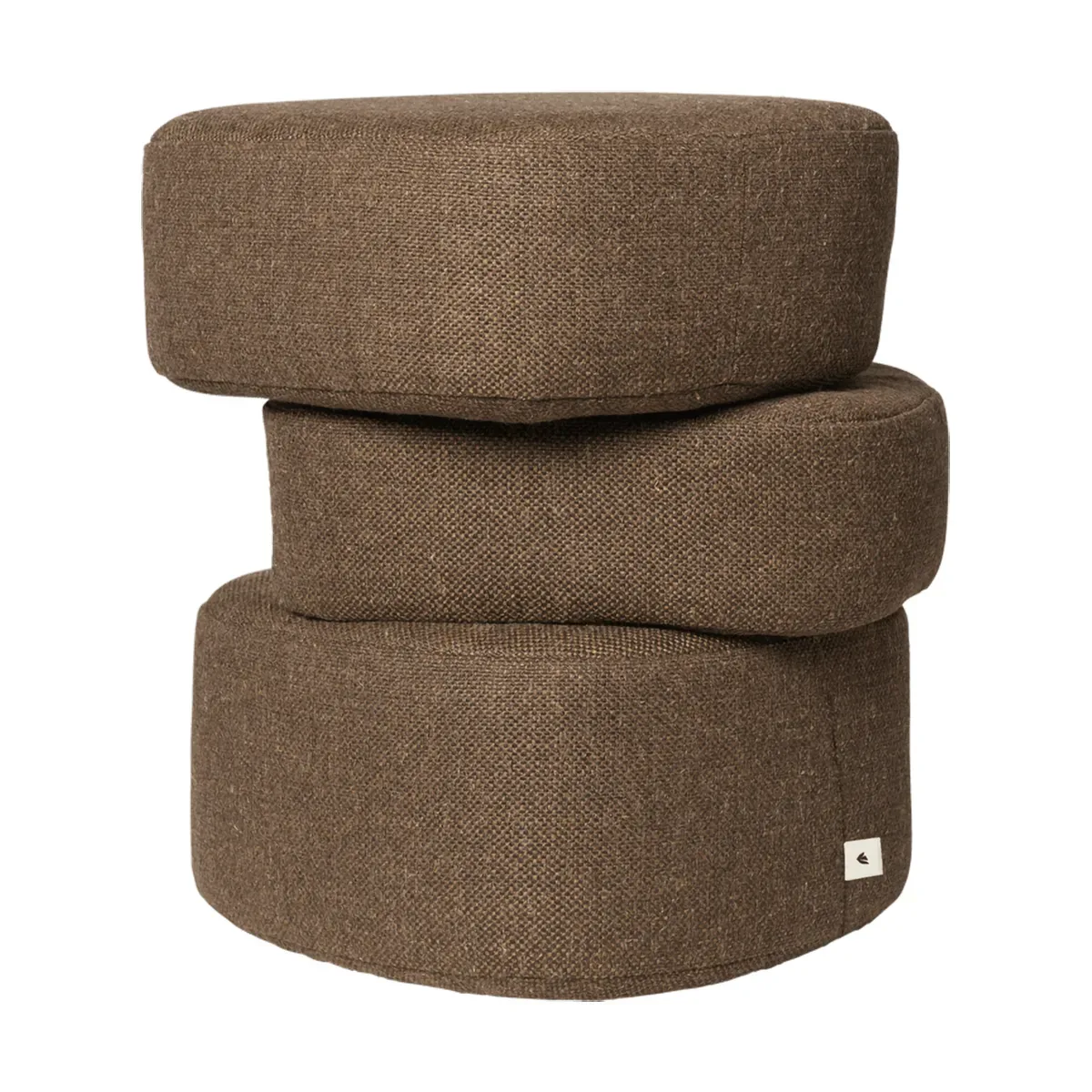 Ferm Living Plyo Stapel-Pouf Dark brown