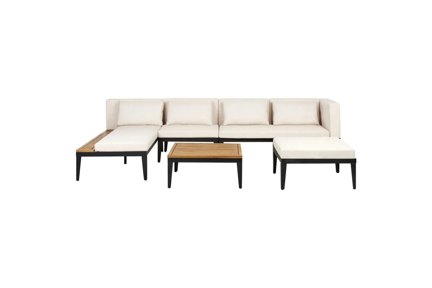 Loungegrupp med fotpall Bracciano 4-Sits - 4-Sits
