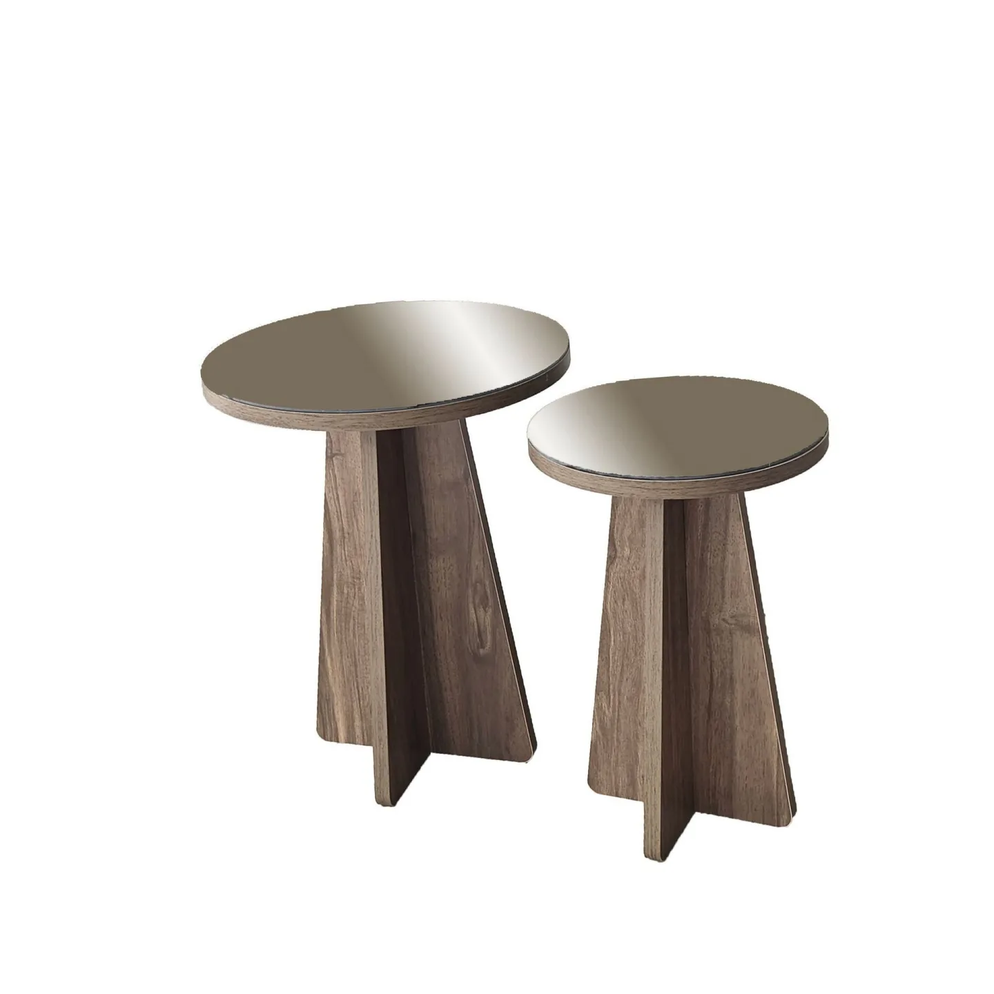 Dasina Sidobord 2 delar 50 cm - Bronzie / Valnöt