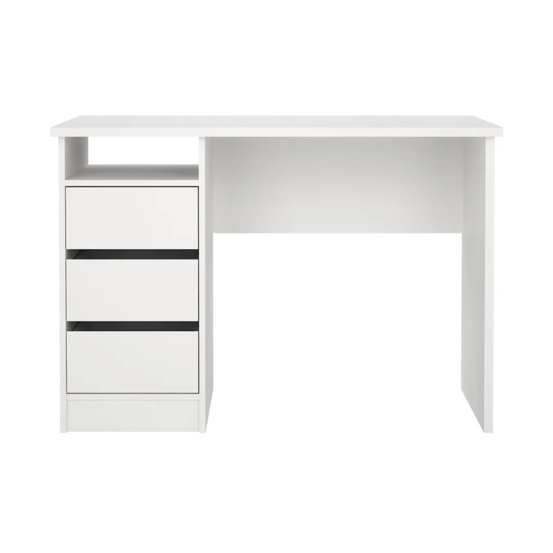 FunctionPlus Schreibtisch 3 Schubladen weiß.