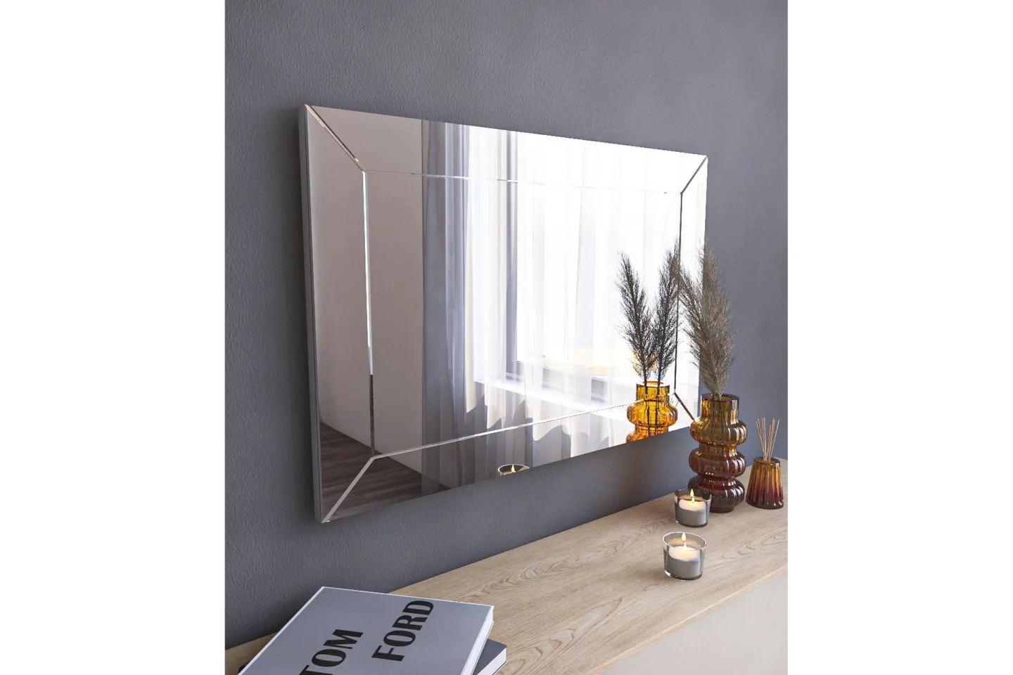 Rosan Spegel 50 cm Rektangulär - Vit