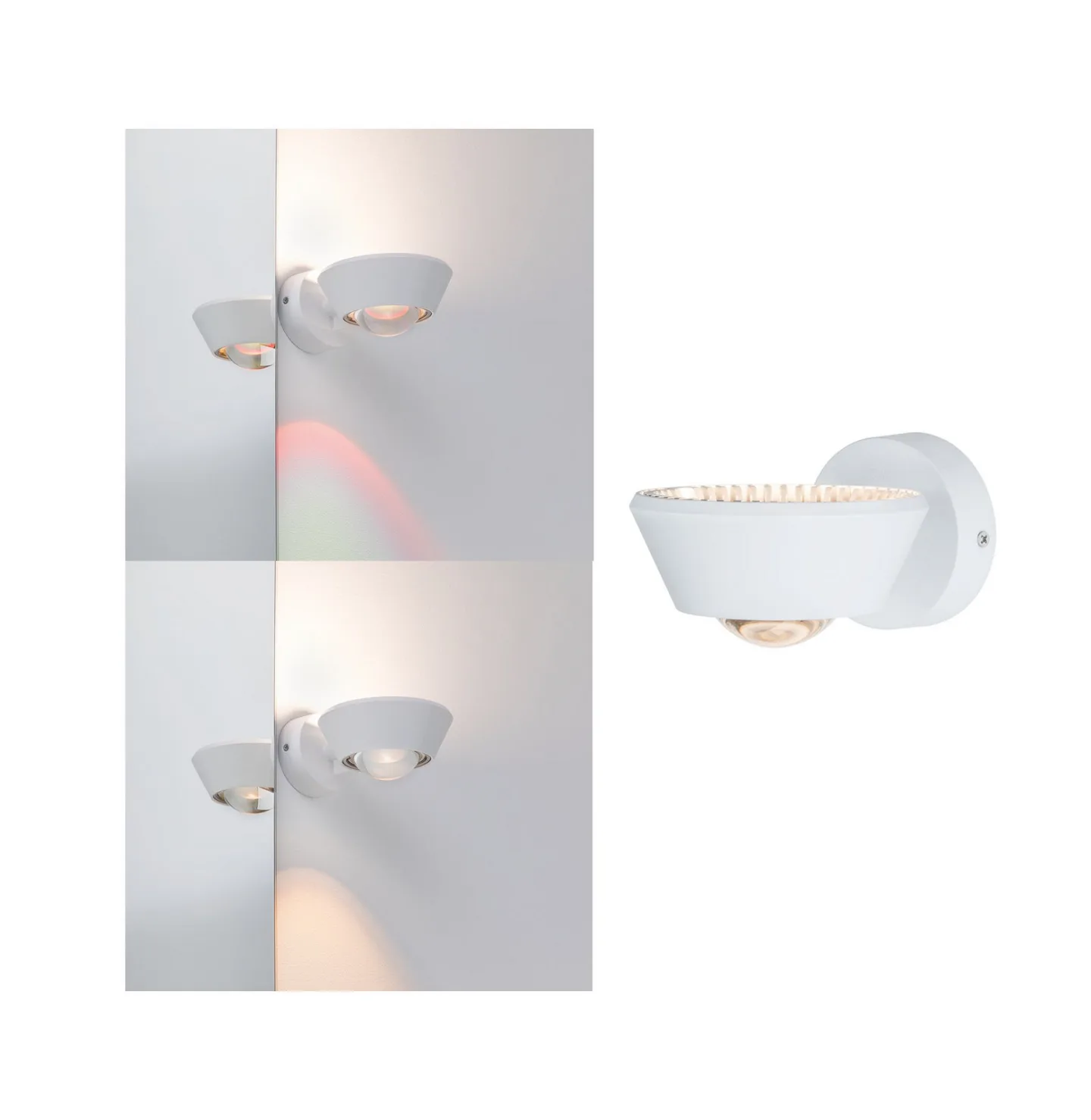 Sabik LED Wandleuchte IP44 Dim. Matt Weiß - Paulmann - Wohnzimmer - Modern - Kunststoff - Mehrflammig