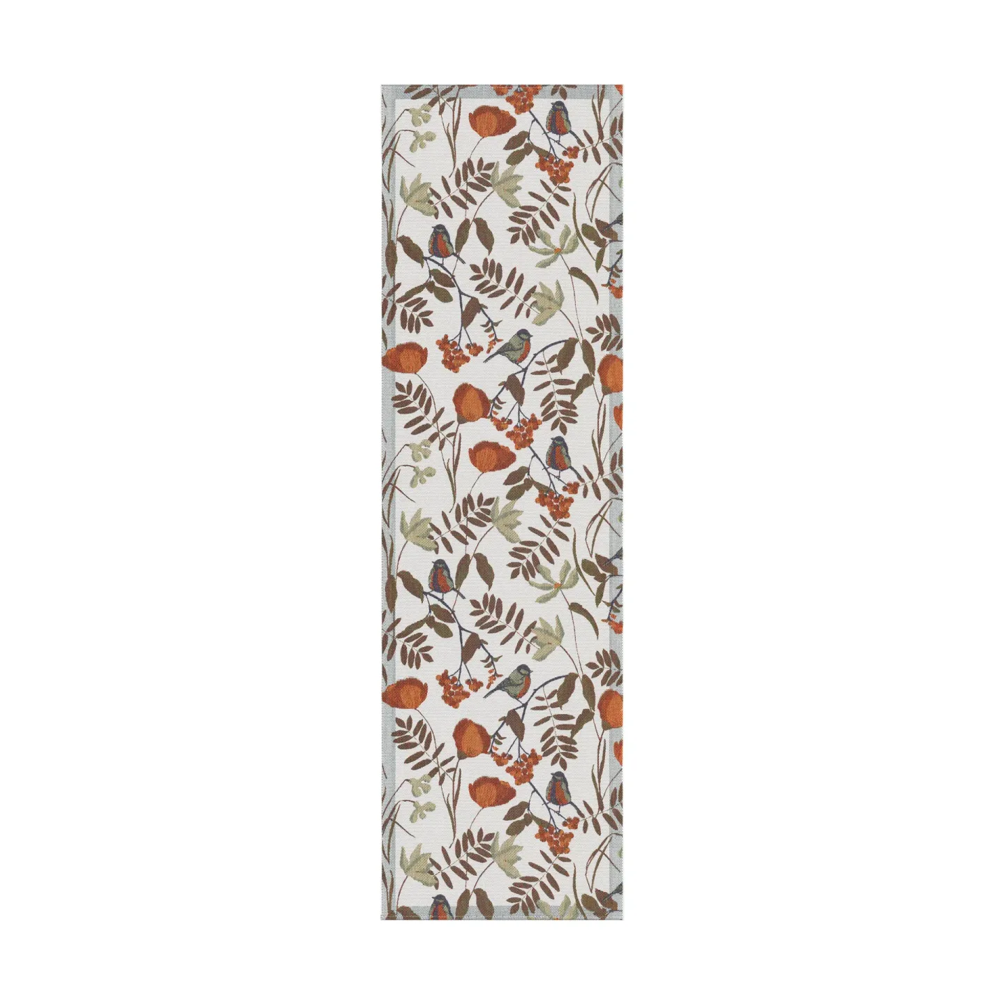 Ekelund Linneväveri Fåglabäck Tischläufer 35x120 cm Braun