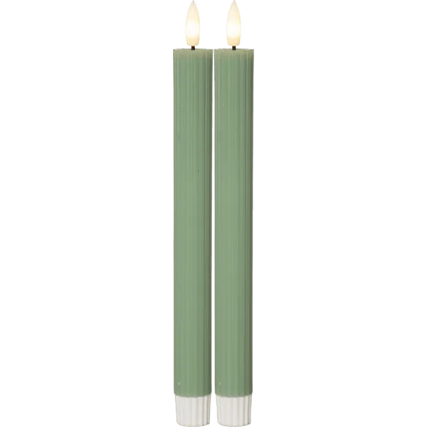 Star Trading - LED Antikljus Flamme Stripe - Batteriljus - Grön