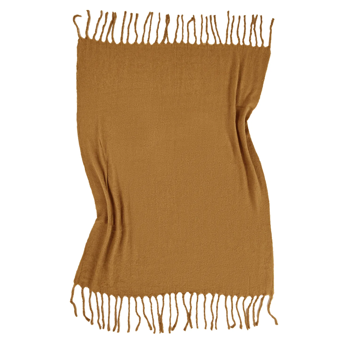 Pledd - Pledd i ullblanding - Samantha (gul) (Størrelse: 130 x 170 cm)