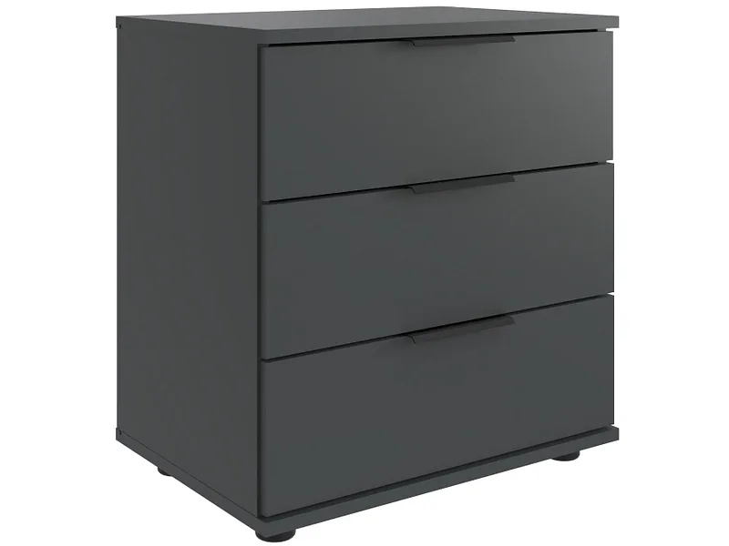 Nachttisch MIDNIGHT 3 Schubladen 52x38x58cm grafit dekor