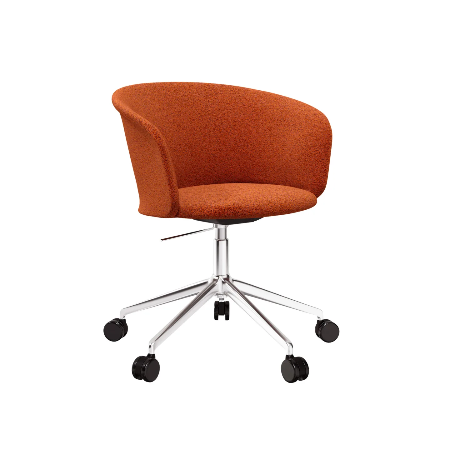 HEM - Kendo Swivel Chair 5-star Castors - Canyon/Polished - Kontorsstolar - Sabine Marcelis,LucidiPevere - Orange - Metall/Trä/Syntetiskt/Skum/Ull