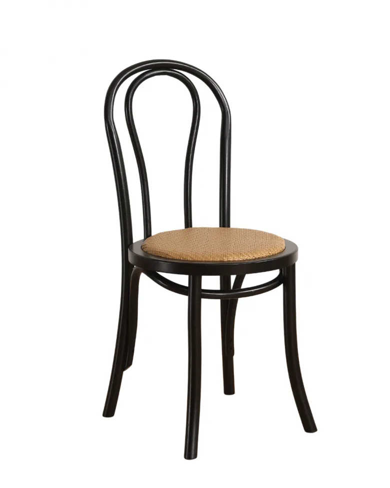 Stol - Bistro (rotting/svart) - 2 stk (Størrelse: Standard)