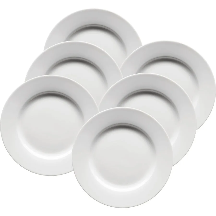 MÄSER Dessertteller-Set 6-tlg. Modesta Weiss Porzellan 20.5 cm