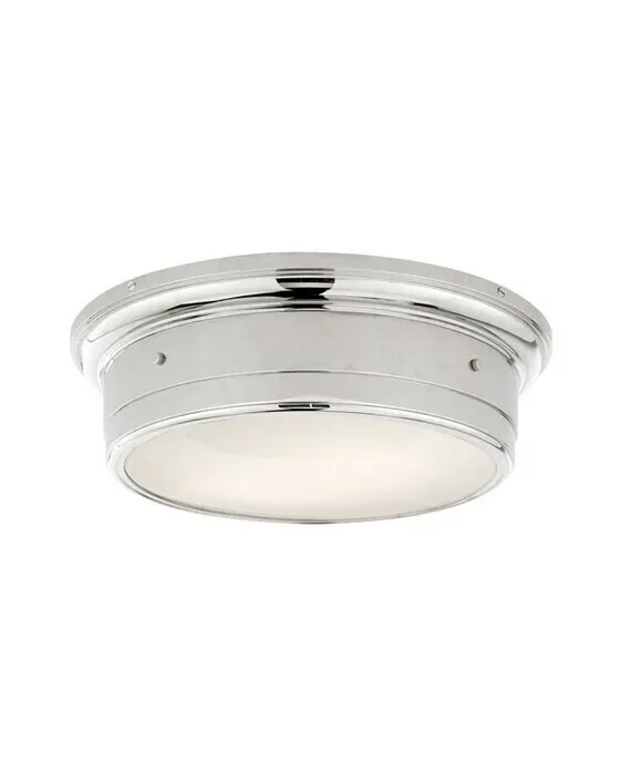 Large Siena Flush Mount Polished Nickel