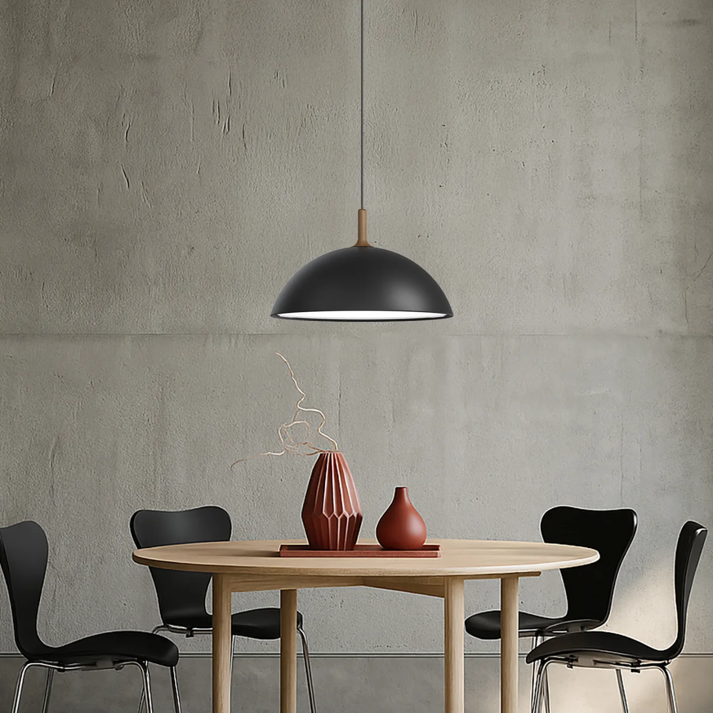 Bowl Pendel Matt Black - Herstal - Spisestue - Metall