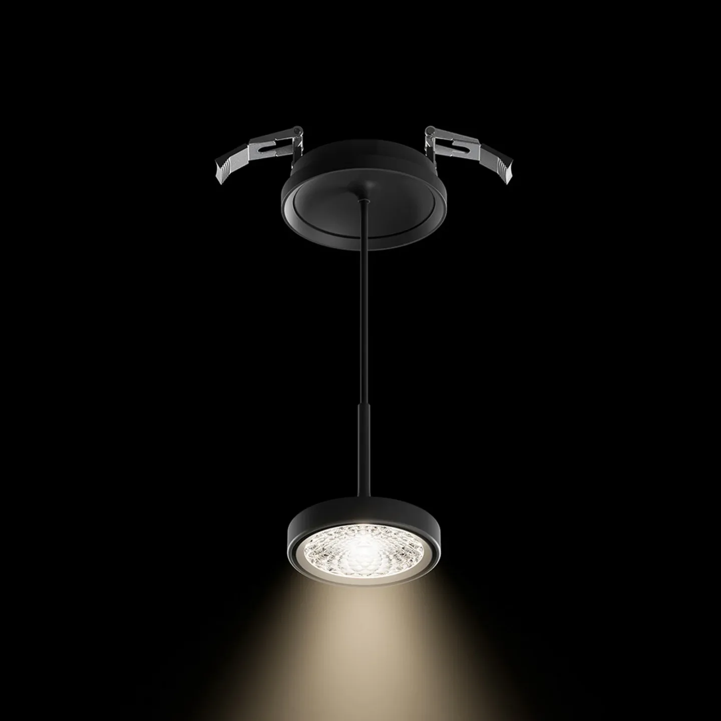 Nivo LED-Hängeleuchte, schwarz, 50°, Einbau, dimmbar - Sigor - Wohnzimmer - Modern - Aluminium - Einflammig