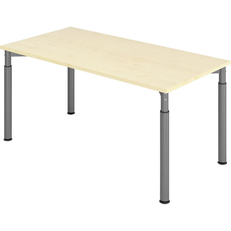 Schreibtisch Office Ahorn Holzwerkstoff Höhenverstellbar B 160 T 80 cm