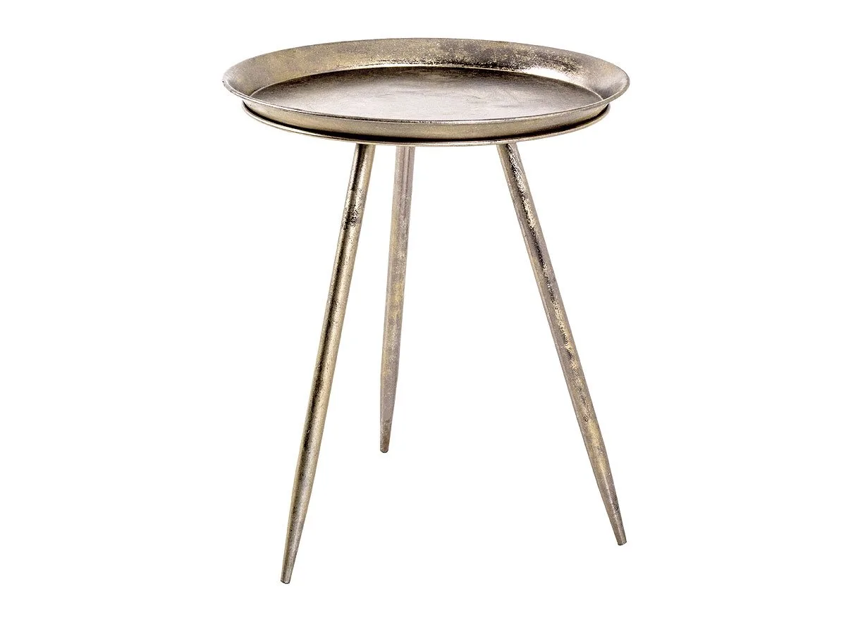 Beistelltisch bronze Metall - rund - 54 x 44 cm - HANS