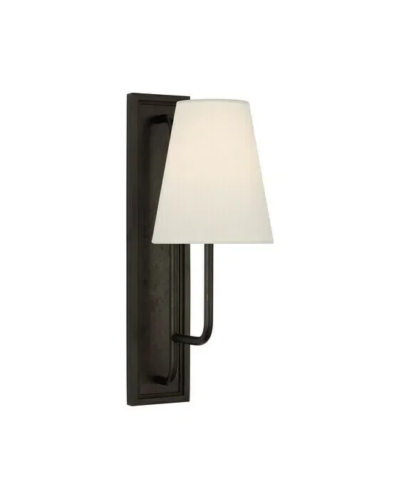 Rui Sconce Aged Iron/Linen Shade