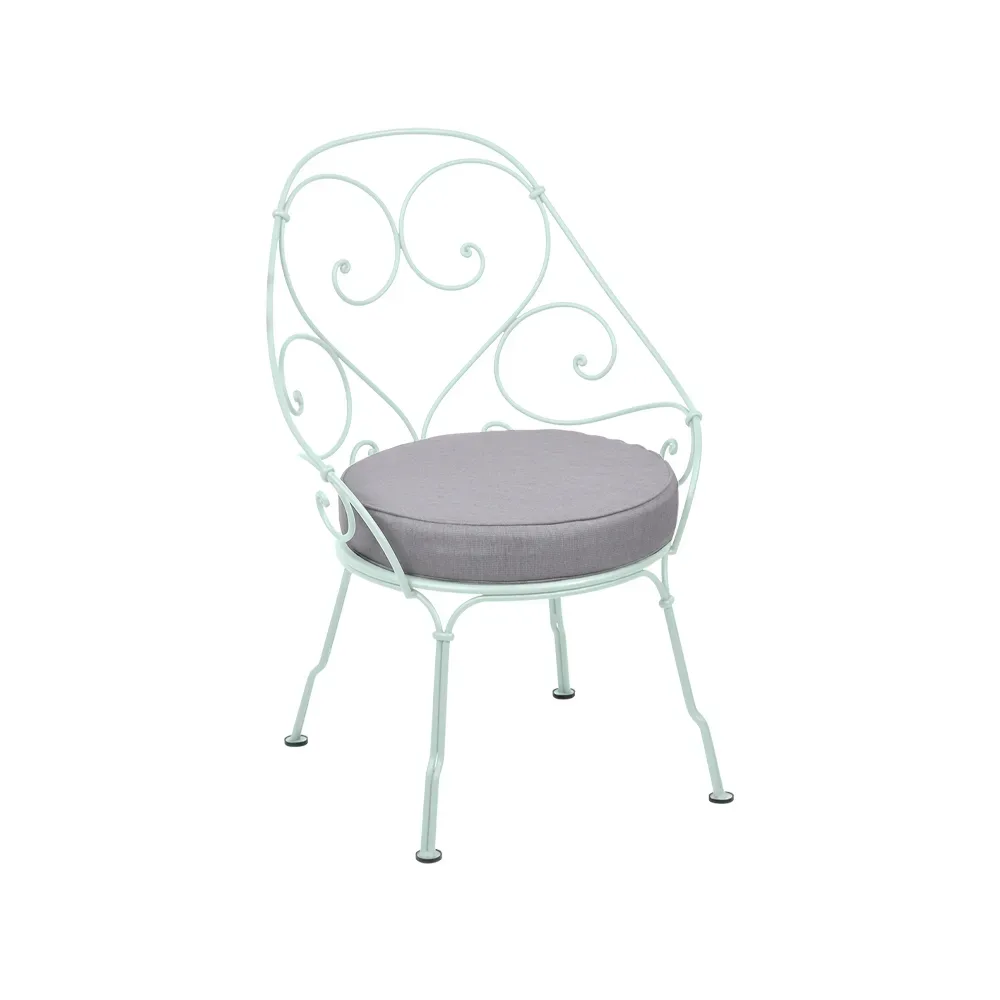 Fermob 1900 Cabriolet karmstol Ice mint (grön), flannel grey dyna