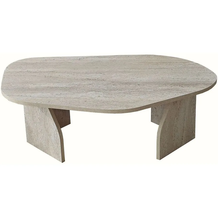 Salontisch Georis Travertin, Rauch 100% Melaminbeschichtete Kiefer B 100 T 60 cm
