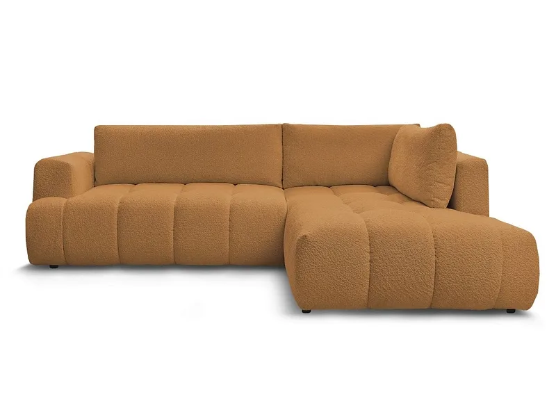 Ecksofa BOBOCHIC FUJI Boucle-Stoff gelb