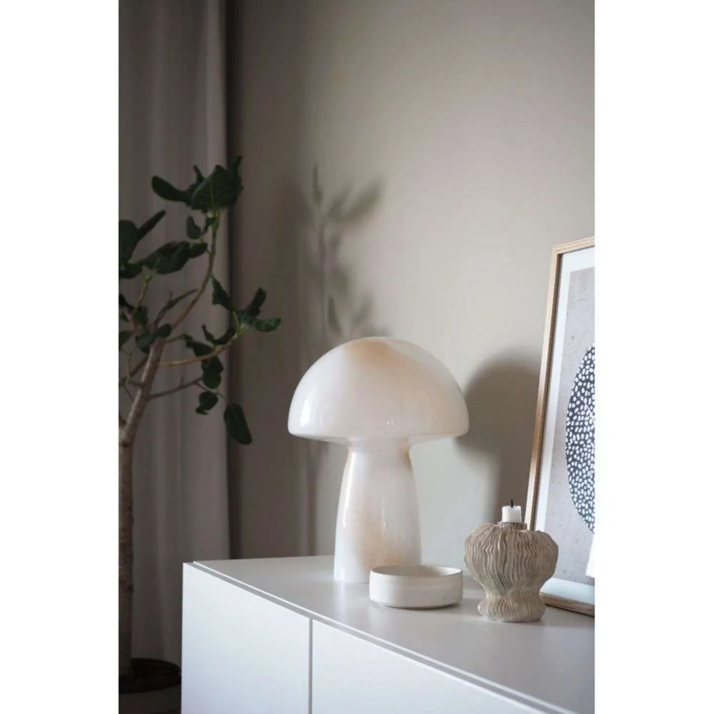 Fungo 30 Bordlampe Beige - Globen Lighting - Stue - Glas