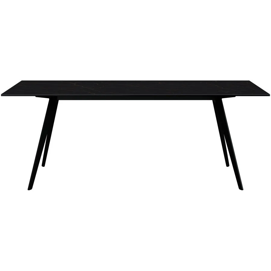 Esstisch Salazar schwarz/bronze Keramik B 100 T 200 cm