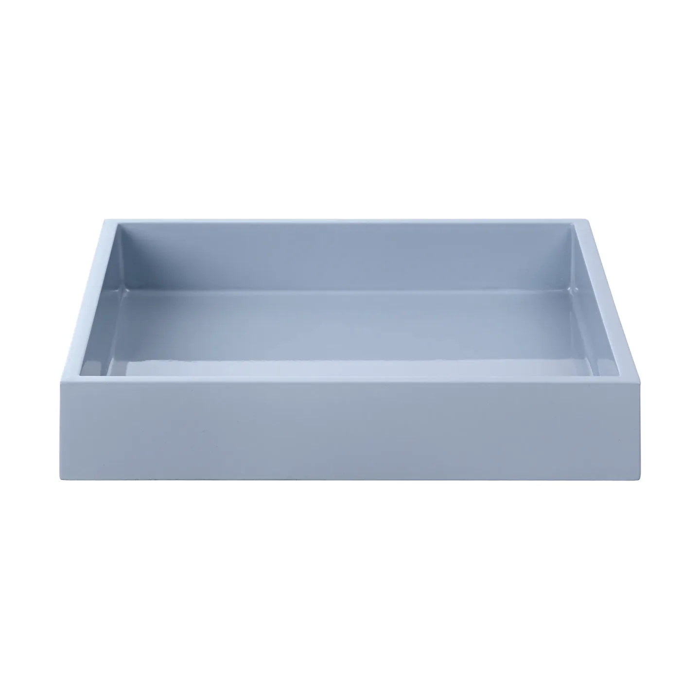Mojoo Lux lackiertes Dekotablett 19x19x3,5 cm Powder blue