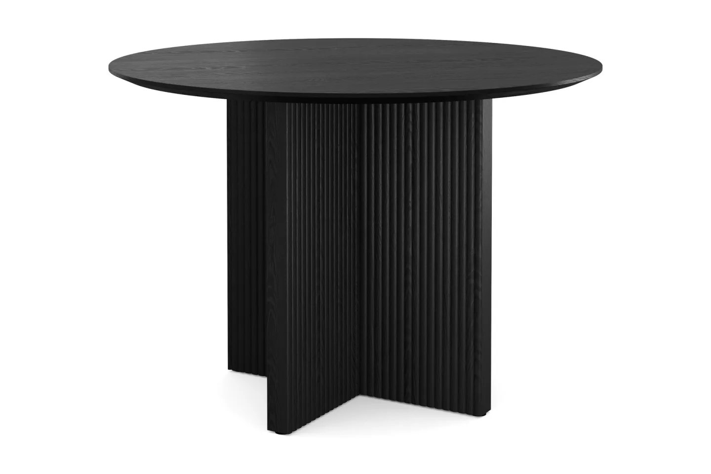 Edda Runt Matbord 110cm Fanér - Svart