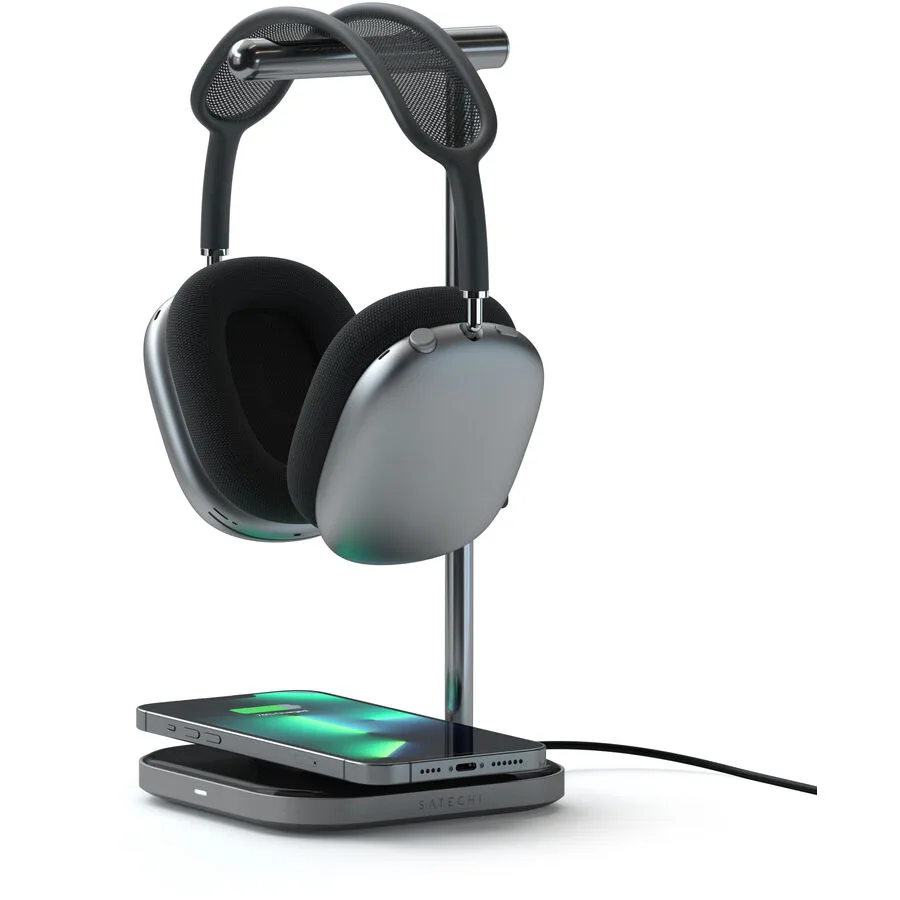 SATECHI 2-in-1 Alu Headphone Stand m. MagSafe Charging - Farbe: graphit